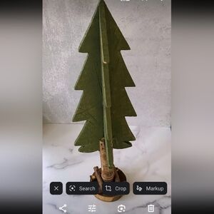 Wooden Rustic Handmade Green Christmas Tree Decor